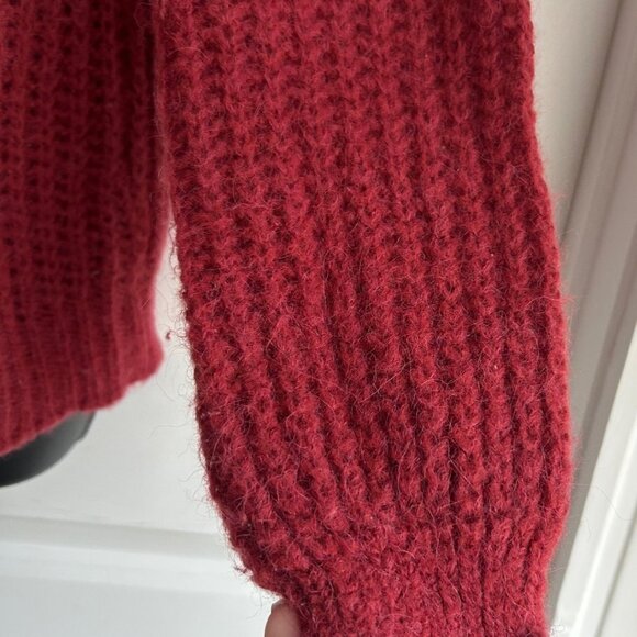 Elsamanda Athropologie Made in Italy Rust Red Sweater Size Small Alpaca Mohair - Picture 2 of 13